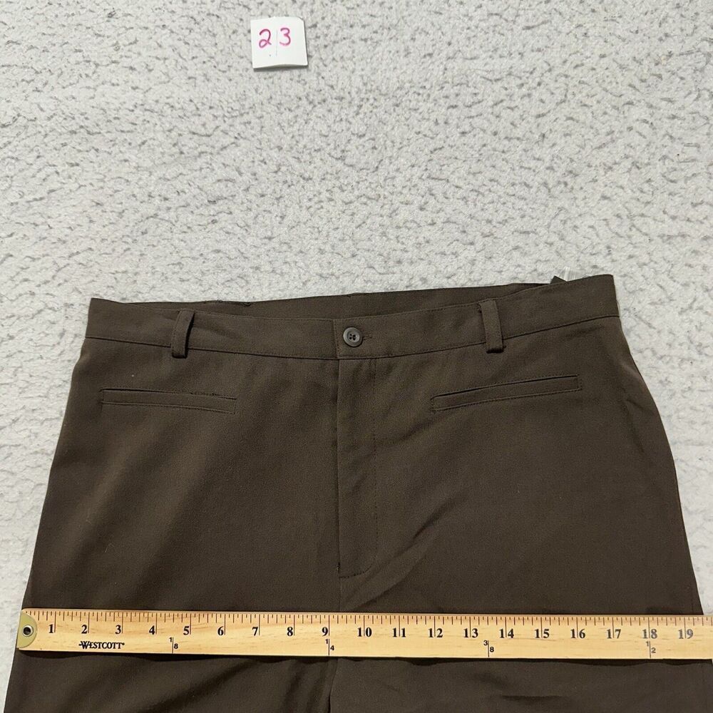 Vintage Rafaella Women's 12 Straight Leg Pants Flat Front Brown Lightweight - Picture 10 of 13